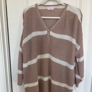 ✨ S O L D ✨ Pink Lily Oversized Sweater